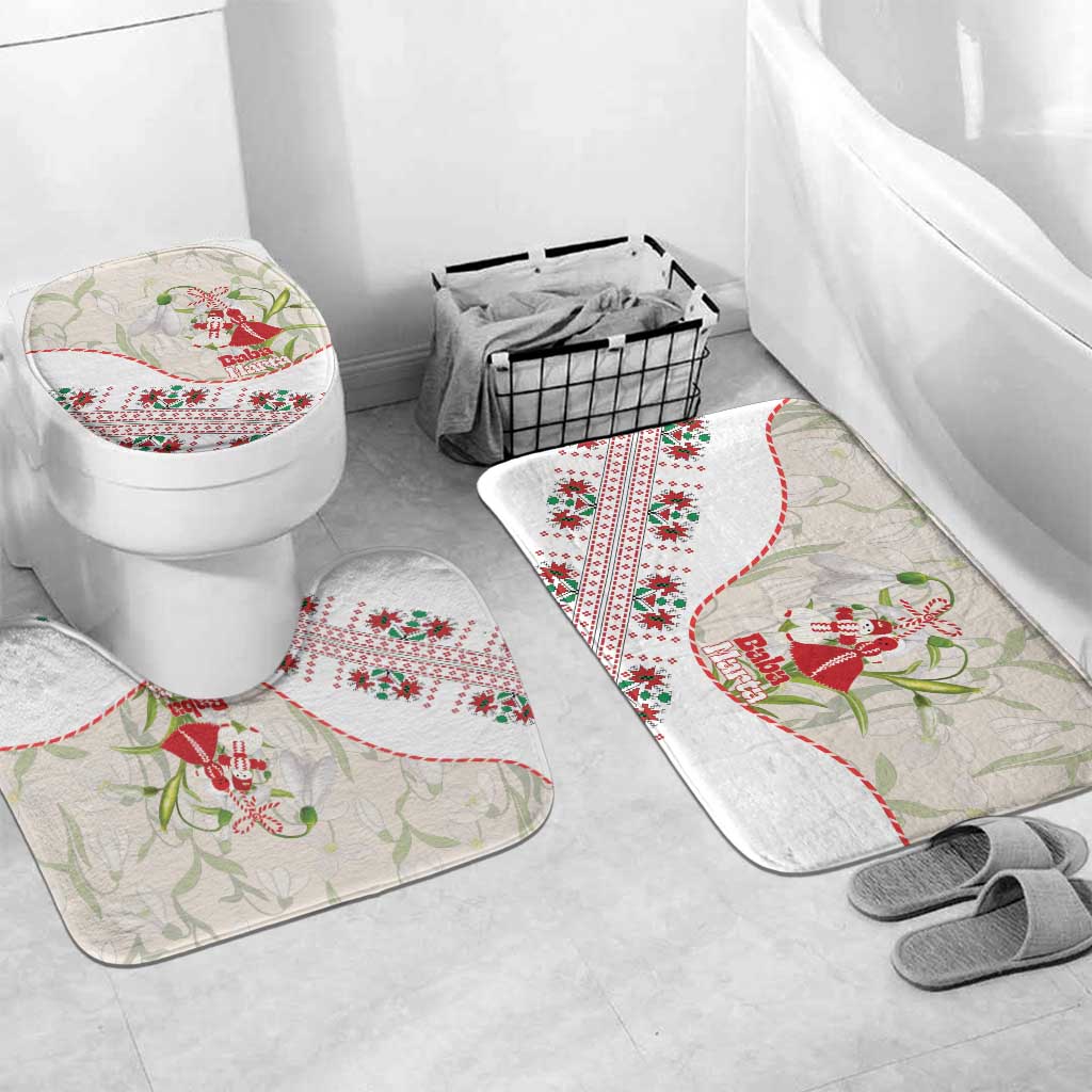Baba Marta Bulgaria Bathroom Set Martenitsa Snowdrop Shevitsa Folk Pattern