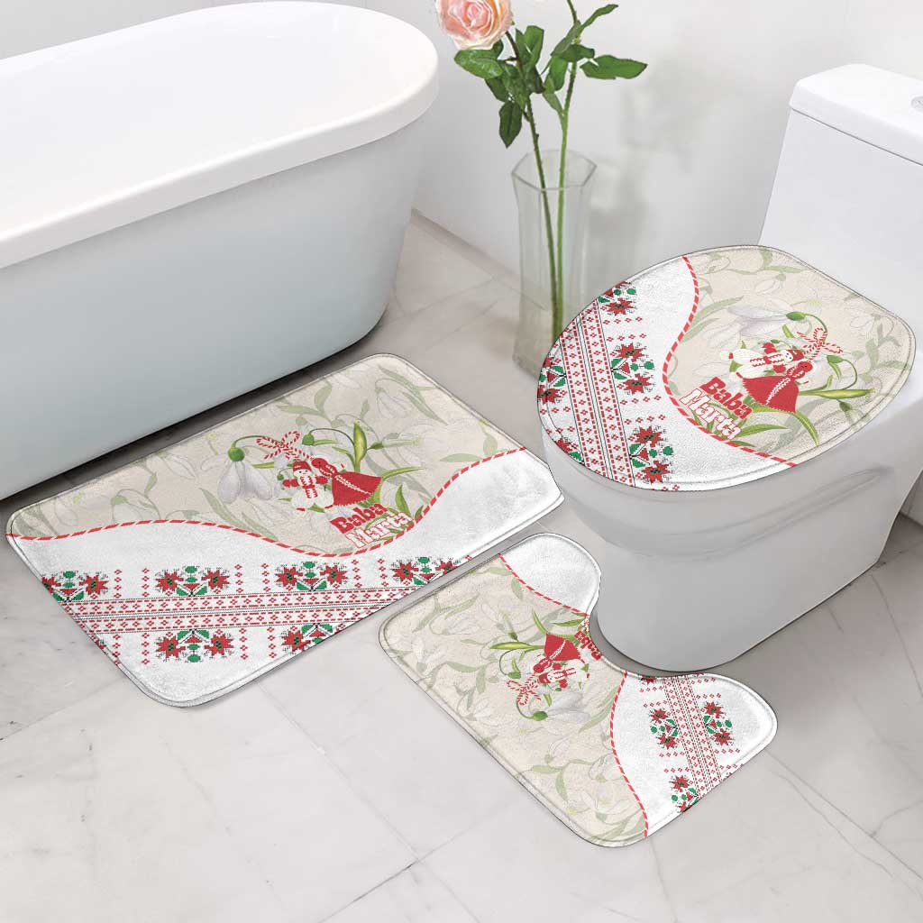 Baba Marta Bulgaria Bathroom Set Martenitsa Snowdrop Shevitsa Folk Pattern