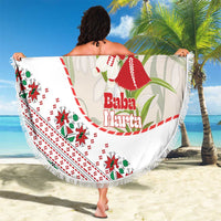 Baba Marta Bulgaria Beach Blanket Martenitsa Snowdrop Shevitsa Folk Pattern