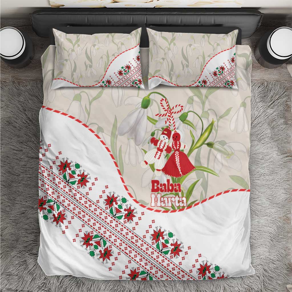 Baba Marta Bulgaria Bedding Set Martenitsa Snowdrop Shevitsa Folk Pattern