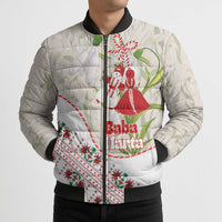 Baba Marta Bulgaria Bomber Puffer Jacket Martenitsa Snowdrop Shevitsa Folk Pattern