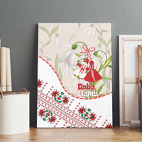 Baba Marta Bulgaria Canvas Wall Art Martenitsa Snowdrop Shevitsa Folk Pattern