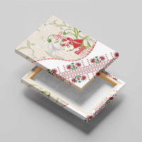 Baba Marta Bulgaria Canvas Wall Art Martenitsa Snowdrop Shevitsa Folk Pattern