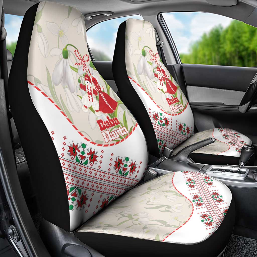 Baba Marta Bulgaria Car Seat Cover Martenitsa Snowdrop Shevitsa Folk Pattern