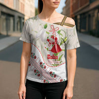 Baba Marta Bulgaria Cross Shoulder Shirt Martenitsa Snowdrop Shevitsa Folk Pattern
