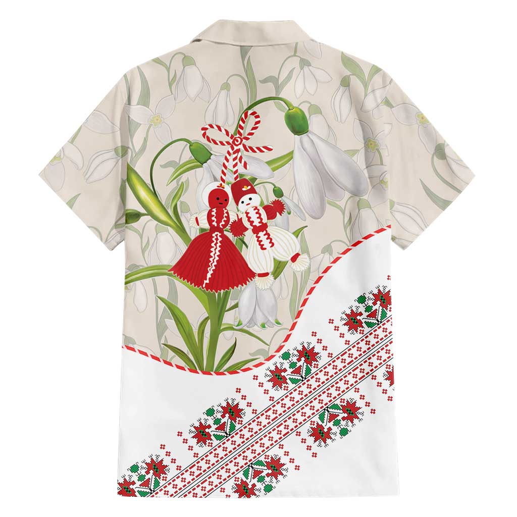 Baba Marta Bulgaria Family Matching Puletasi and Hawaiian Shirt Martenitsa Snowdrop Shevitsa Folk Pattern