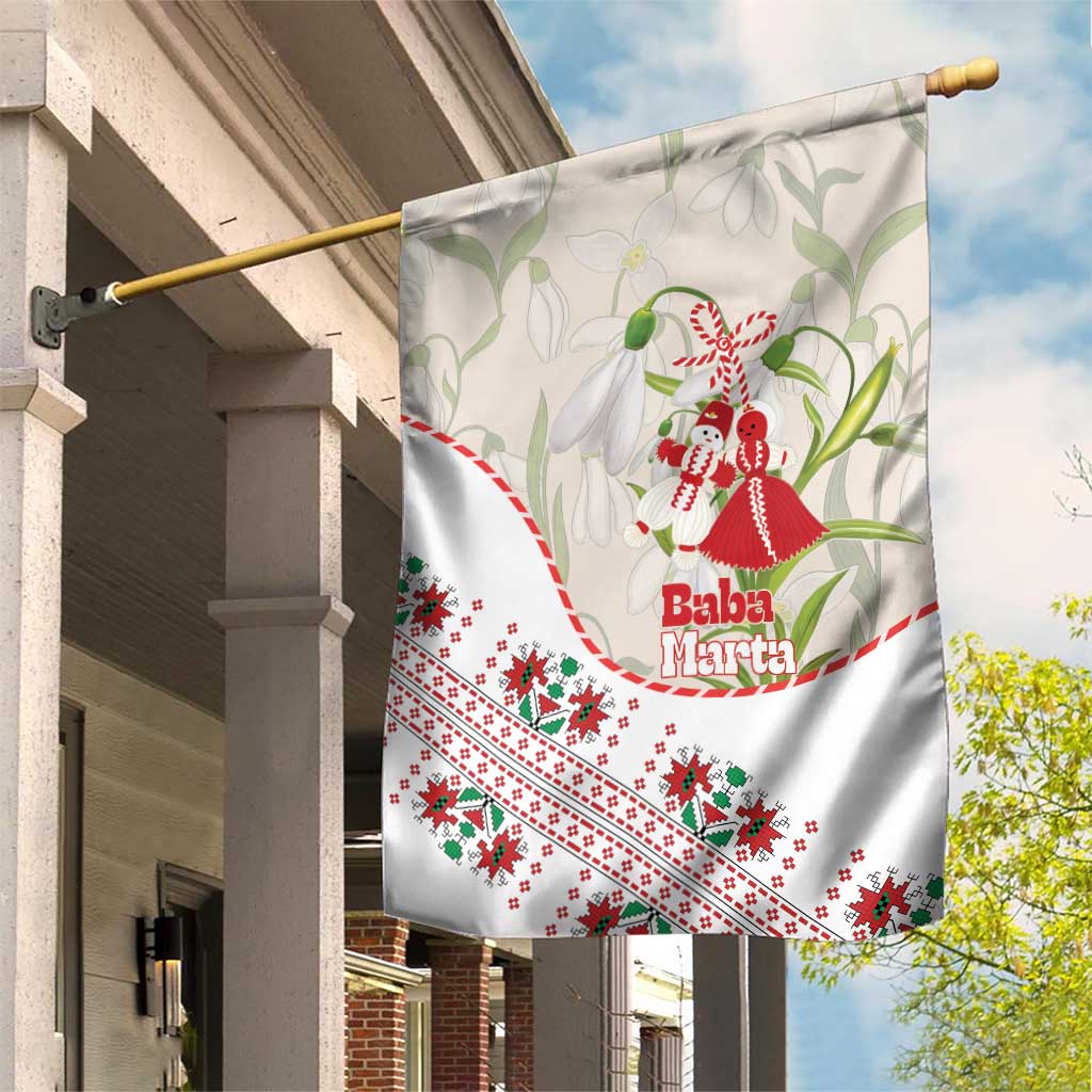 Baba Marta Bulgaria Garden Flag Martenitsa Snowdrop Shevitsa Folk Pattern