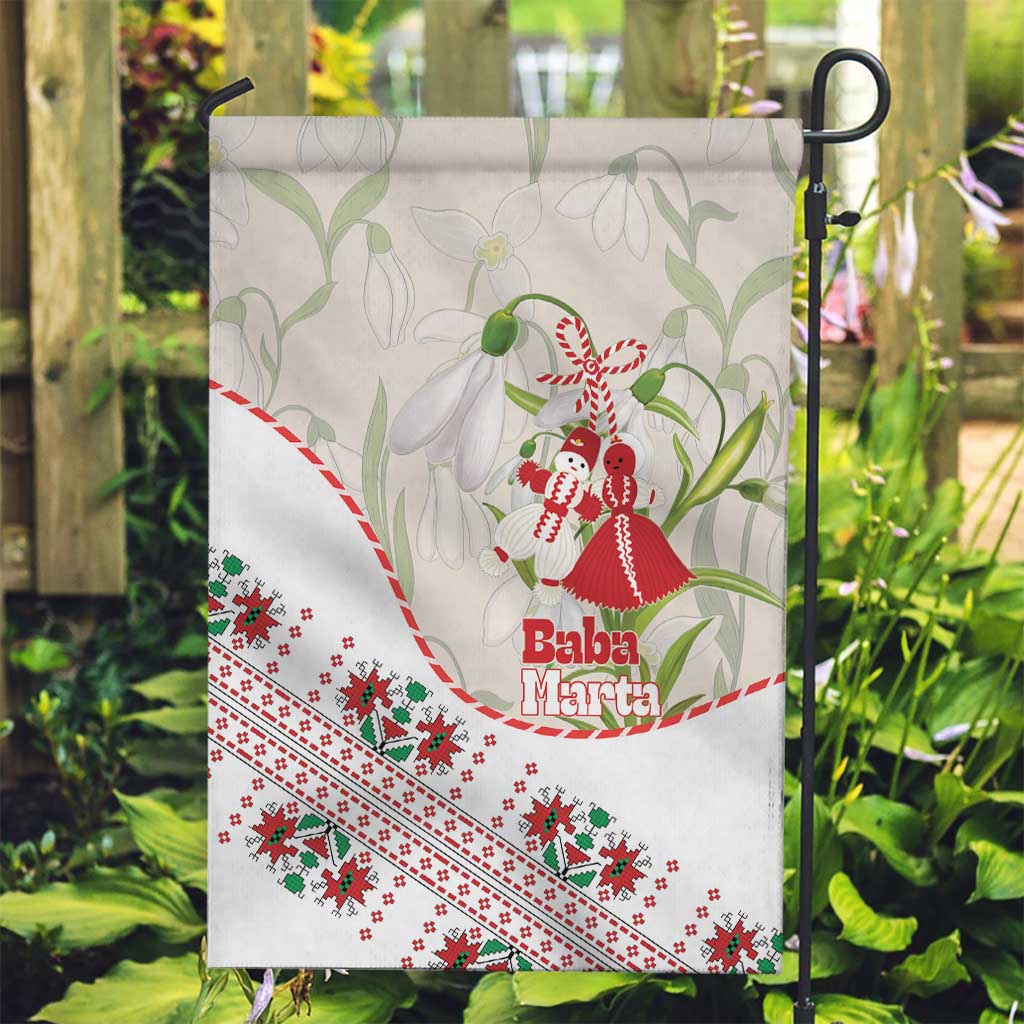 Baba Marta Bulgaria Garden Flag Martenitsa Snowdrop Shevitsa Folk Pattern