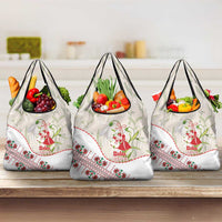 Baba Marta Bulgaria Grocery Bag Martenitsa Snowdrop Shevitsa Folk Pattern