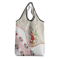 Baba Marta Bulgaria Grocery Bag Martenitsa Snowdrop Shevitsa Folk Pattern