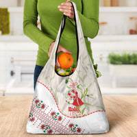 Baba Marta Bulgaria Grocery Bag Martenitsa Snowdrop Shevitsa Folk Pattern
