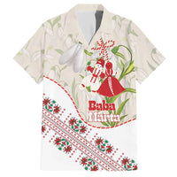 Baba Marta Bulgaria Hawaiian Shirt Martenitsa Snowdrop Shevitsa Folk Pattern