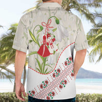 Baba Marta Bulgaria Hawaiian Shirt Martenitsa Snowdrop Shevitsa Folk Pattern