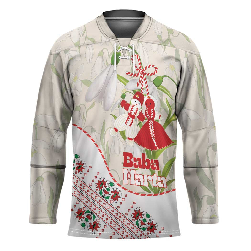 Baba Marta Bulgaria Hockey Jersey Martenitsa Snowdrop Shevitsa Folk Pattern