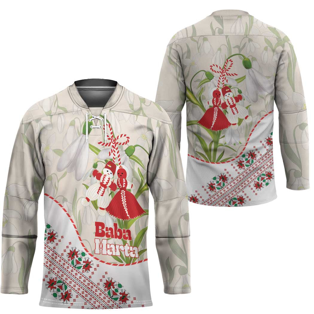 Baba Marta Bulgaria Hockey Jersey Martenitsa Snowdrop Shevitsa Folk Pattern