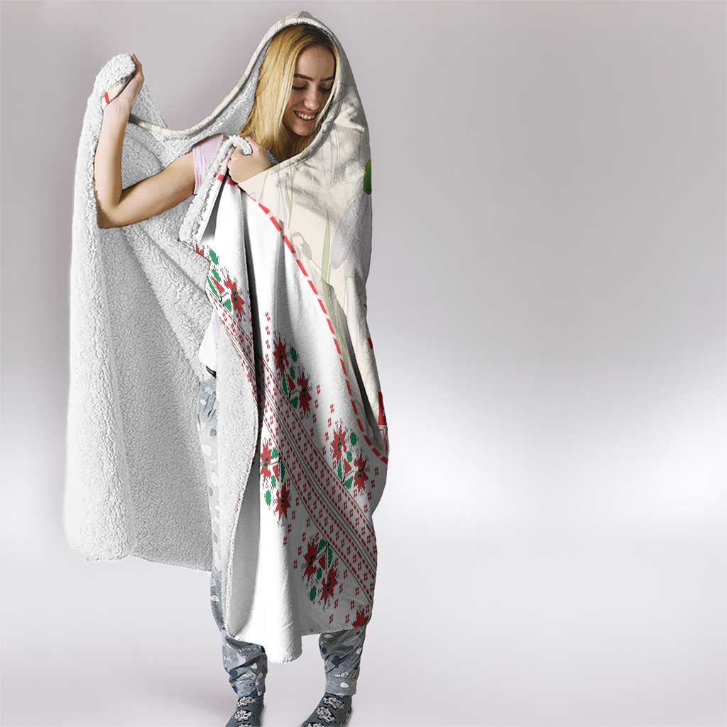 Baba Marta Bulgaria Hooded Blanket Martenitsa Snowdrop Shevitsa Folk Pattern