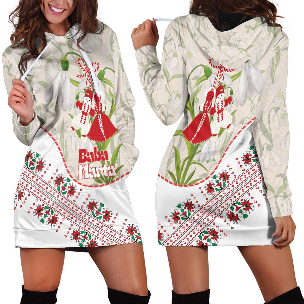 Baba Marta Bulgaria Hoodie Dress Martenitsa Snowdrop Shevitsa Folk Pattern