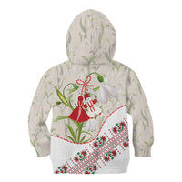 Baba Marta Bulgaria Kid Hoodie Martenitsa Snowdrop Shevitsa Folk Pattern
