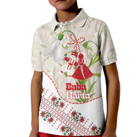 Baba Marta Bulgaria Kid Polo Shirt Martenitsa Snowdrop Shevitsa Folk Pattern