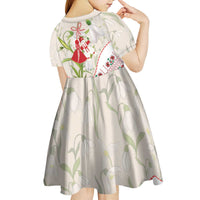 Baba Marta Bulgaria Kid Short Sleeve Dress Martenitsa Snowdrop Shevitsa Folk Pattern
