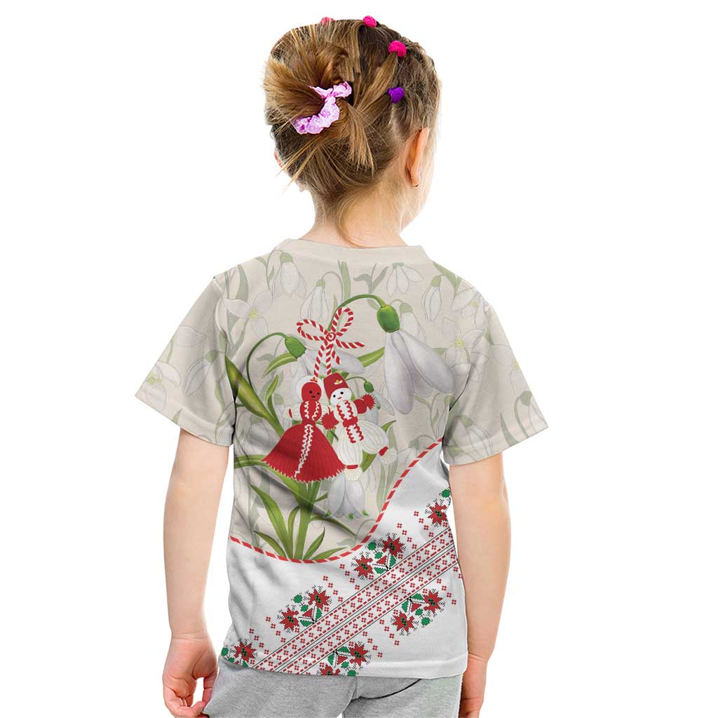 Baba Marta Bulgaria Kid T Shirt Martenitsa Snowdrop Shevitsa Folk Pattern