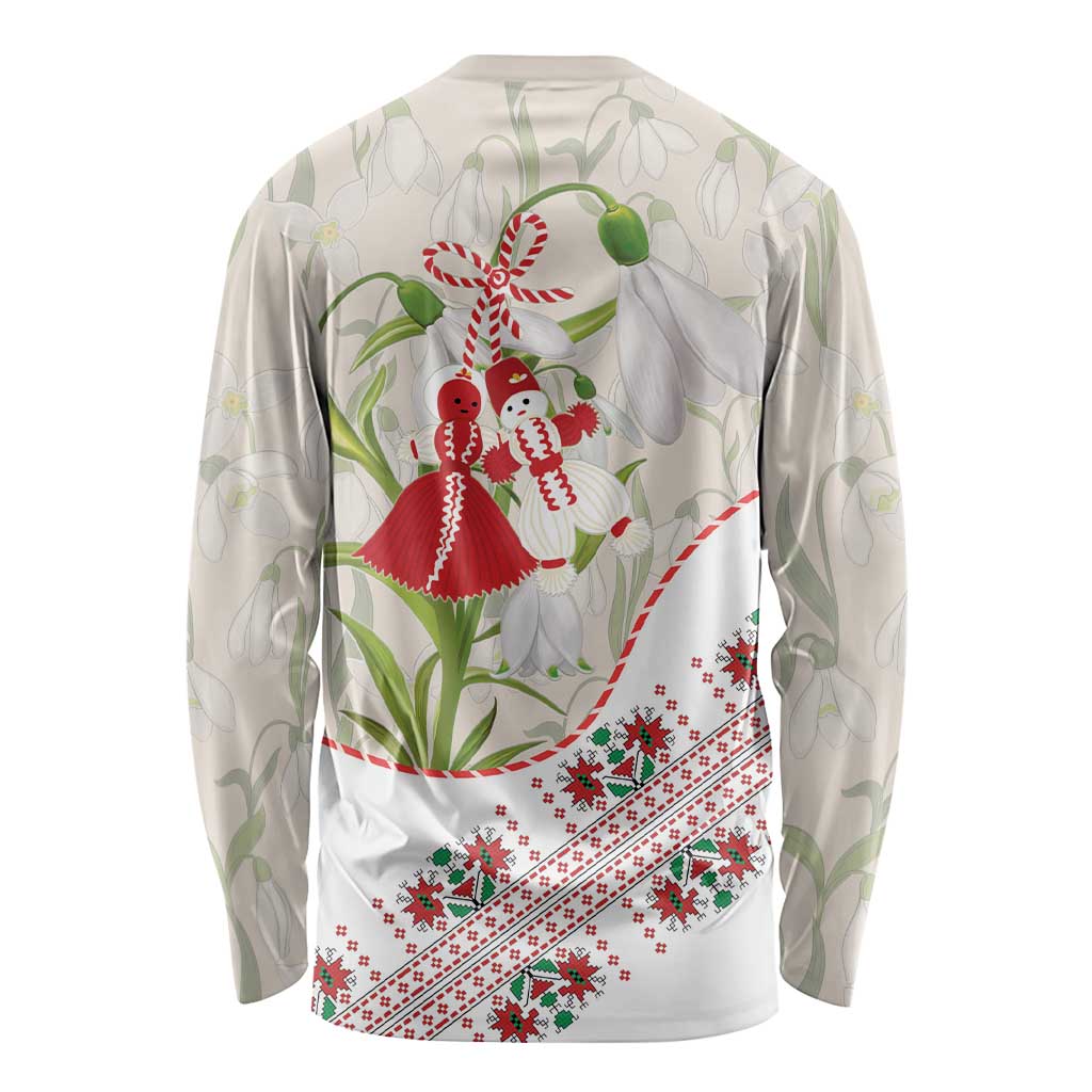 Baba Marta Bulgaria Long Sleeve Shirt Martenitsa Snowdrop Shevitsa Folk Pattern