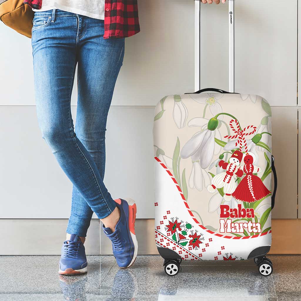 Baba Marta Bulgaria Luggage Cover Martenitsa Snowdrop Shevitsa Folk Pattern