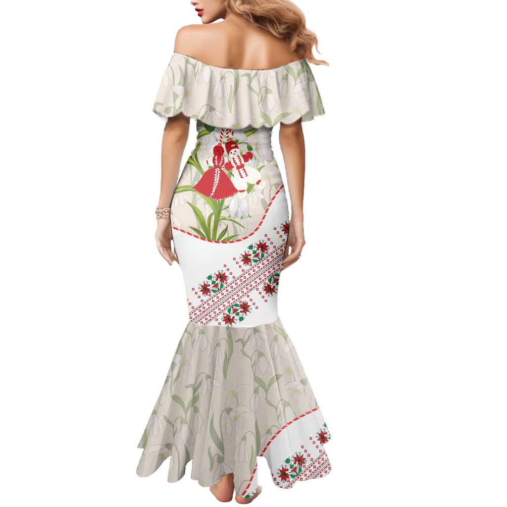 Baba Marta Bulgaria Mermaid Dress Martenitsa Snowdrop Shevitsa Folk Pattern