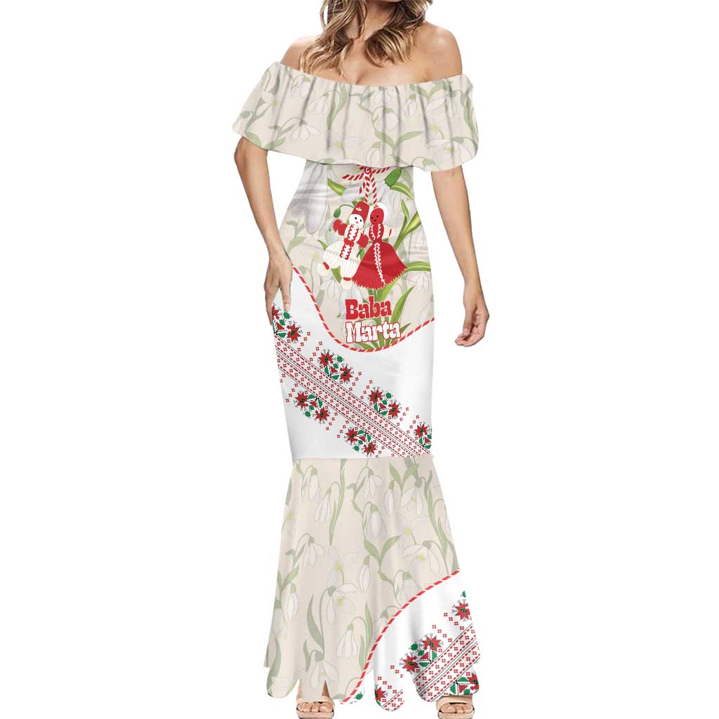 Baba Marta Bulgaria Mermaid Dress Martenitsa Snowdrop Shevitsa Folk Pattern