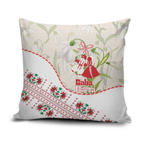 Baba Marta Bulgaria Pillow Cover Martenitsa Snowdrop Shevitsa Folk Pattern