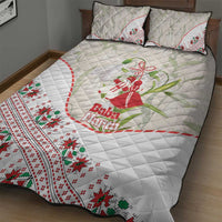 Baba Marta Bulgaria Quilt Bed Set Martenitsa Snowdrop Shevitsa Folk Pattern