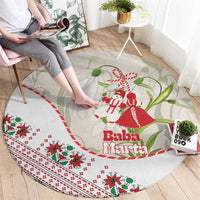Baba Marta Bulgaria Round Carpet Martenitsa Snowdrop Shevitsa Folk Pattern