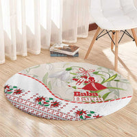 Baba Marta Bulgaria Round Carpet Martenitsa Snowdrop Shevitsa Folk Pattern