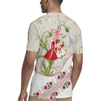 Baba Marta Bulgaria Rugby Jersey Martenitsa Snowdrop Shevitsa Folk Pattern