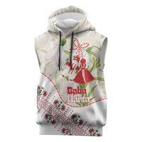 Baba Marta Bulgaria Sleeveless Hoodie Martenitsa Snowdrop Shevitsa Folk Pattern