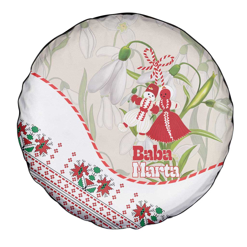 Baba Marta Bulgaria Spare Tire Cover Martenitsa Snowdrop Shevitsa Folk Pattern