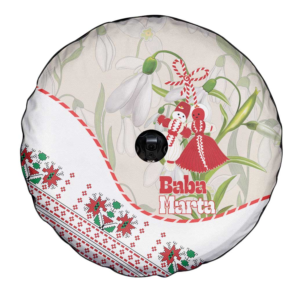 Baba Marta Bulgaria Spare Tire Cover Martenitsa Snowdrop Shevitsa Folk Pattern
