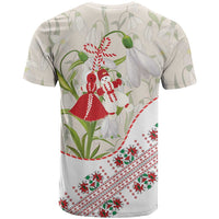 Baba Marta Bulgaria T Shirt Martenitsa Snowdrop Shevitsa Folk Pattern