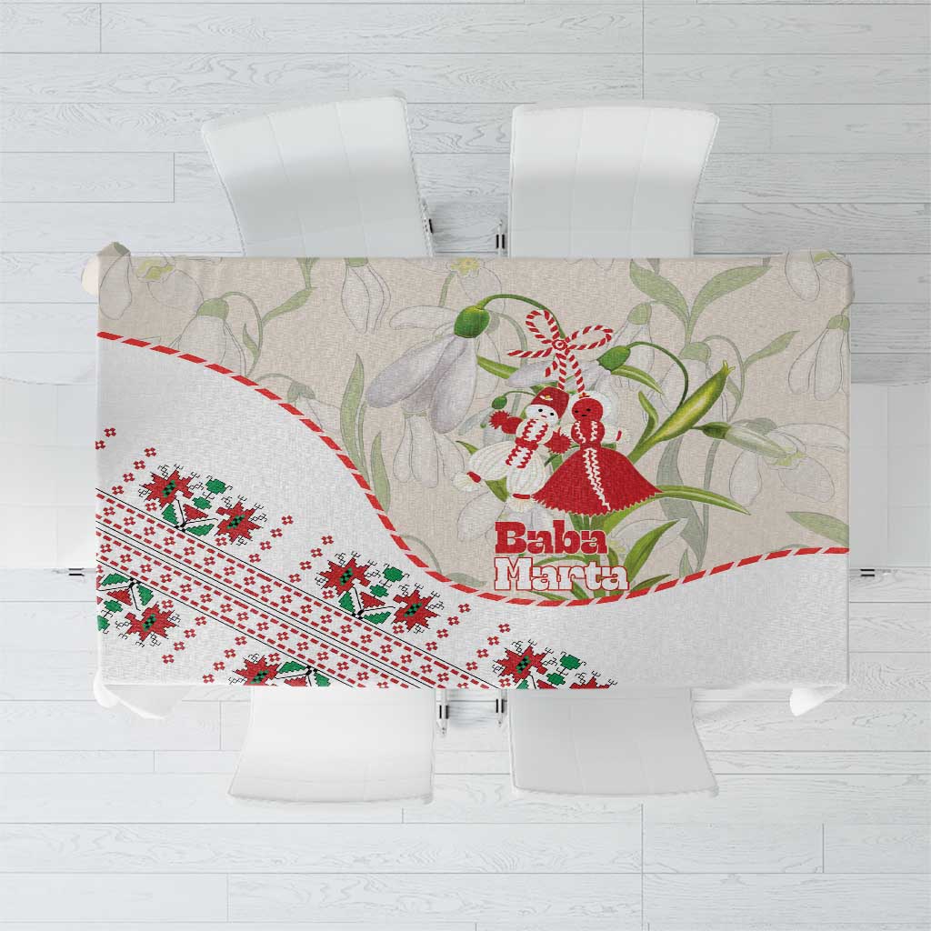 Baba Marta Bulgaria Tablecloth Martenitsa Snowdrop Shevitsa Folk Pattern