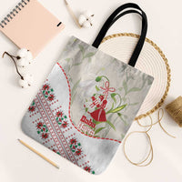 Baba Marta Bulgaria Tote Bag Martenitsa Snowdrop Shevitsa Folk Pattern