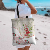 Baba Marta Bulgaria Tote Bag Martenitsa Snowdrop Shevitsa Folk Pattern