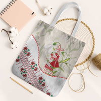 Baba Marta Bulgaria Tote Bag Martenitsa Snowdrop Shevitsa Folk Pattern