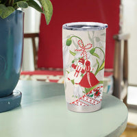 Baba Marta Bulgaria Tumbler Cup Martenitsa Snowdrop Shevitsa Folk Pattern