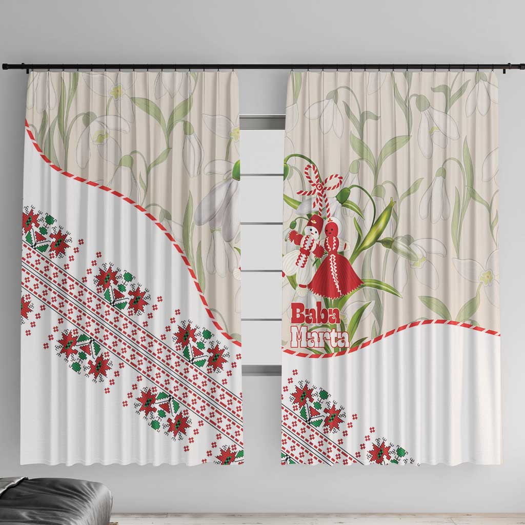 Baba Marta Bulgaria Window Curtain Martenitsa Snowdrop Shevitsa Folk Pattern