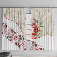 Baba Marta Bulgaria Window Curtain Martenitsa Snowdrop Shevitsa Folk Pattern