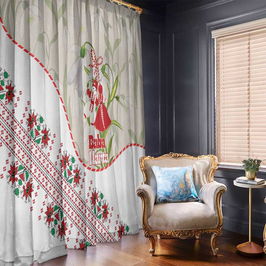 Baba Marta Bulgaria Window Curtain Martenitsa Snowdrop Shevitsa Folk Pattern