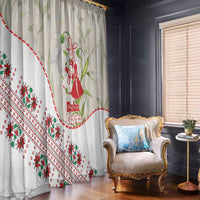 Baba Marta Bulgaria Window Curtain Martenitsa Snowdrop Shevitsa Folk Pattern
