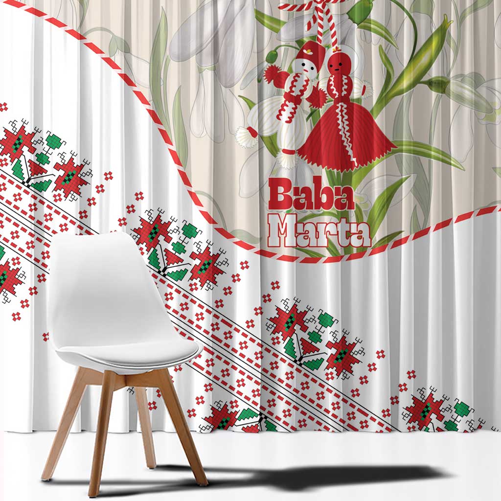 Baba Marta Bulgaria Window Curtain Martenitsa Snowdrop Shevitsa Folk Pattern