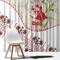 Baba Marta Bulgaria Window Curtain Martenitsa Snowdrop Shevitsa Folk Pattern
