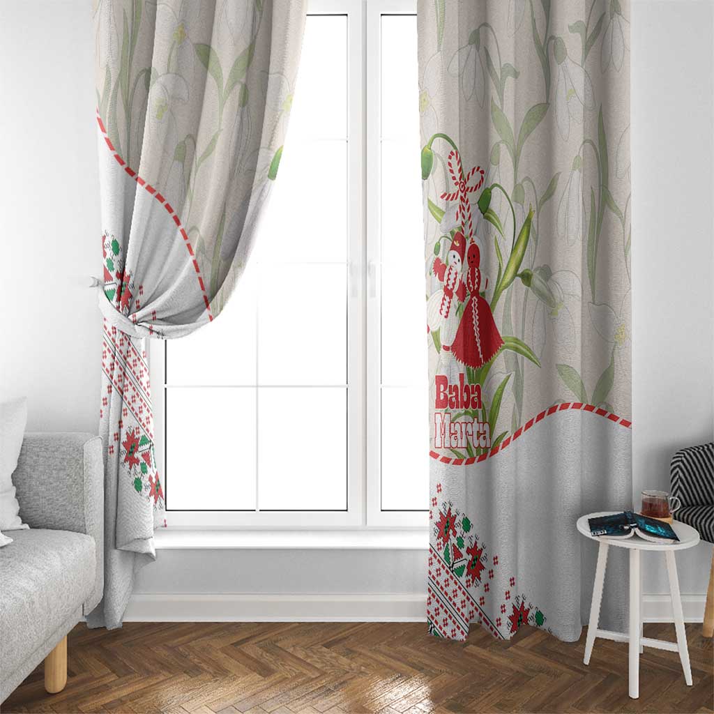 Baba Marta Bulgaria Window Curtain Martenitsa Snowdrop Shevitsa Folk Pattern